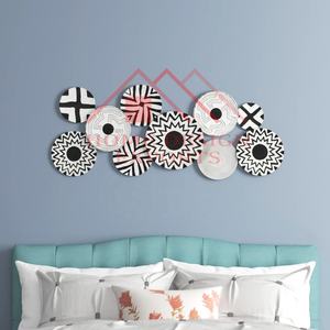 Salon/décoration murale en fer de qualité supérieure meilleur vendeur dernier décor d'art mural abstrait à disque rond - Product Image 4