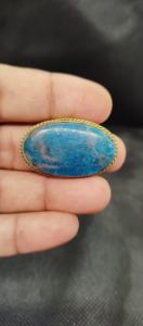 Pendentif en laiton rainuré avec cristal d'apatite 100% naturel, de haute qualité, pour la fabrication d'accessoires de mode, vente en gros - Product Image 6