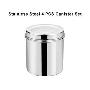 4-Piece Stainless Steel <b>Canister</b> <b>Set</b> for Food Storage & Container - Product Image 1