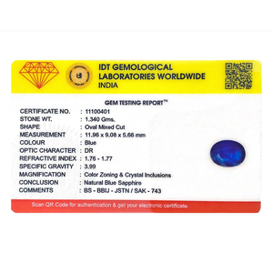 Loose 6.7 Carat AAA Grade Natural Blue Sapphire Gemstone for Fine Jewelry - Product Image 4