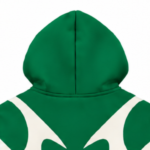Emerald Green Contrast Panel <b>Zip</b> Up <b>Hoodie</b> Men Streetwear Full Zipper Long Sleeve Casual Fleece Hooded Jacket With <b>Pockets</b> - Product Image 5