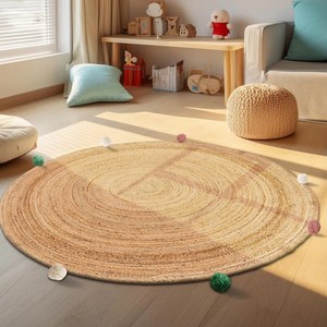 Alfombra de Yute de Alta Calidad a Precio de Fábrica, Alfombra de Yute y Algodón Hecha a Mano, Alfombra de Entrada para Sala de Estar, Compra Mínima de 1 Pieza - Product Image 3