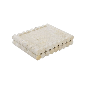 Bandeja Rectangular de Travertino en Venta, Plato de Piedra Beige para Exhibición, Servicio y Organización, Diseño de Interiores para Sala de Estar - Product Image 3