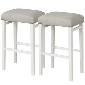 Tabouret Haut Nordique en Bois Massif Rembourré, Chaise de Bar pour Réception, Siège Moderne Minimaliste pour Restaurant et Salon à Domicile - Product Image 2