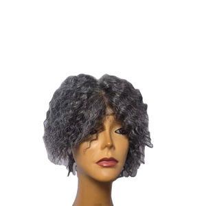 Peluca Completa de Cabello Humano 100% Natural con Cabello Rizado Indio Remy - Product Image 1