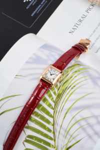 Montre à quartz résistante à l'eau, en acier inoxydable, rectangulaire, Alexander Ferros 7282R-02, verre saphir, bracelet en cuir, RONDA 50 m - Product Image 6