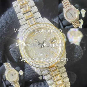 Reloj Deportivo de Lujo Automático Mecánico con Moissanita y Acero Inoxidable para Hombre y Mujer, Resistente al Agua 10 Bar, con Cristales VVS Color D - Product Image 2