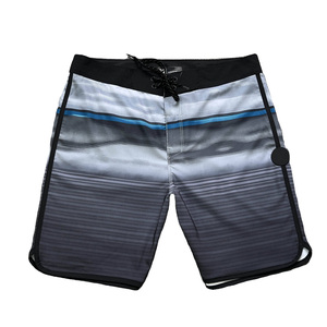Shorts de bain pour hommes en polyester et élasthanne, à cordon de serrage, séchage rapide, extensibles, imprimés par sublimation, pour la plage et le surf, vente en gros - Product Image 2