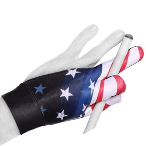 Hot Selling Custom Color Printing Spandex Snooker Gloves Anti-Friction Grip Breathable Design <b>Hook</b> Loop - Product Image 5