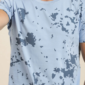 Camiseta de Manga Corta para Hombre, Color Azul Claro, Camuflaje, Cuello Redondo, Corte Ajustado, Diseño Transpirable, Sublimada - Product Image 5