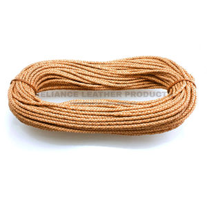 Premium 5mm Natural Round Bolo Braided Leather Cord Jewelry Leather String for Bracelet Making - Product Image 5