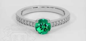 Piedra Suelta de Esmeralda Verde de Corte Redondo Premium, Natural y de Laboratorio, para Producción de Joyería - Product Image 2