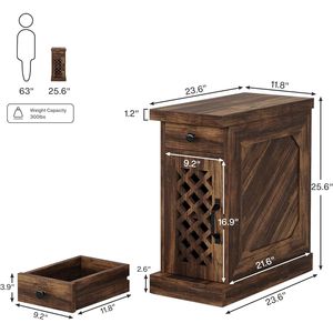 End Side Table for Living Room <b>Cabinets</b> - Product Image 4