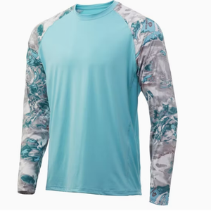 เสื้อแรชการ์ดแขนยาวสำหรับผู้ชาย พิมพ์ลายแบบซับลิเมชั่น ป้องกันรังสียูวี ผลิตจากโพลีเอสเตอร์ เหมาะสำหรับกิจกรรมกลางแจ้ง - Product Image 4