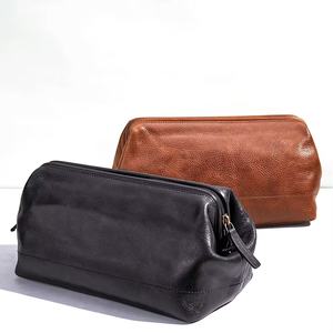 TrWholesale 100% High Quality Polyester Shave Kit Bag Letter Pattern Casual Style Large Capacity Zipper Closure Regular Length - Product Image 1