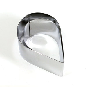 Teardrop Mousse <b>Ring</b> Stainless Steel 2 Size Options Large Small 2 Pieces Flower Shape <b>Cutters</b> Freezer Safe Oven Safe Dishwasher - Product Image 4
