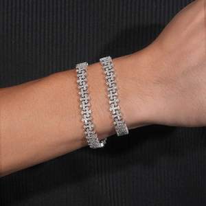 Fine Hip Hop Jewelry Silver VVS Moissanite Bracelet <b>Chain</b> <b>Iced</b> Out Cross Bracelet Tennis <b>Chain</b> Jewelry Women Men Necklace - Product Image 3
