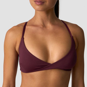 Sujetador deportivo transpirable para mujer, con tiras cruzadas en la espalda, diseño sólido, cuello en V profundo, para correr al aire libre, hacer ejercicio, yoga, para mujeres adultas - Product Image 4