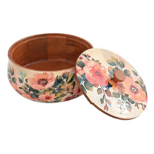 Marmite en bois de haute qualité avec couvercle écologique Plats et assiettes de cuisine traditionnelle pour servir des repas chauds et le stockage des aliments - Product Image 5