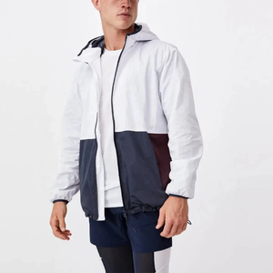 Men's Windbreaker <b>Jacket</b> Casual Winter Wear Zipper Front Solid Color <b>Slim</b> <b>Fit</b> Regular Length Quick Dry Cotton Shell - Product Image 4