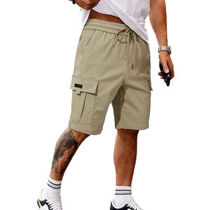 Shorts décontractés respirants 100 % coton, longueur genou, cargo, taille mi-haute avec cordon de serrage, bermuda, vente en gros, shorts décontractés personnalisés - Product Image 5