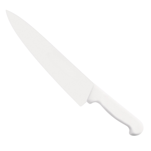 Couteaux de chef professionnels de 300 mm, manche ergonomique blanc avec longue lame en acier inoxydable pour la cuisine en restaurant, découpe de légumes - Product Image 3