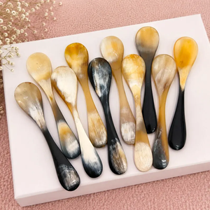 Ensemble de couverts de luxe écologiques faits à la main, élégant, en corne de buffle polie, en corne de vache, comprend tout pour dîner, petit-déjeuner, élégant, amour - Product Image 2