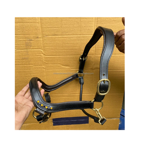 หัวเข็มขัดทองเหลืองเชือกแขวนคอม้าสไตล์อังกฤษแบบกายวิภาคคุณภาพสูงหนังไนลอนย้อมสี - Product Image 1