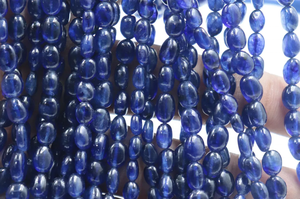 ลูกปัดไพลินสีน้ำเงินคุณภาพ AAA ขนาด 4*6 มม. ยาว 16 นิ้ว รูปทรงวงรีเรียบ สำหรับทำเครื่องประดับ แหวนแต่งงาน และแหวนหมั้น - Product Image 5