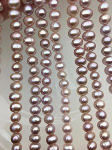 Perlas de Agua Dulce Naturales AA, Color Morado, 6-7.5mm, Forma de Patata, Acabado Liso, Brillo Natural, Perlas Sueltas, Suministros para Joyería, Venta al Por Mayor - Product Image 6