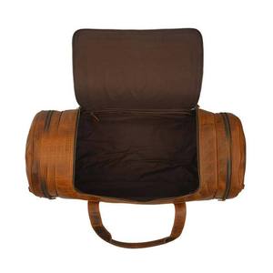 Brown Leather <b>Golf</b> Bag Vintage Duffel <b>Golf</b> Carry Bag Travel Sports Bag - Product Image 4