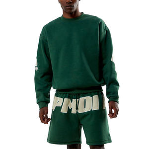 Custom Sweatshirts and Shorts Set Puff Print Tracksuit Clothing Manufacturer Supply - Product Image 1