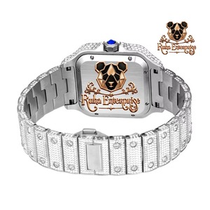 Reloj de Lujo con Diamantes Moissanite VVS en Plata 925, Completamente Adornado, para Fiestas y Uso Diario, Disponible en Grandes Cantidades - Product Image 6