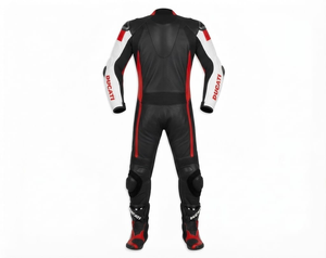 Combinaison de moto pour homme Rucati Pro 1 pièce en cuir de vache véritable/cuir de kangourou, style MotoCP, armure niveau 2 - Product Image 2