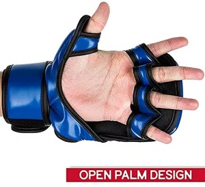 Gants de boxe professionnels rouges en cuir PU durable, antidérapants, respirants, légers, à doigts entiers, avec fermeture auto-agrippante, pour le sparring - Product Image 5