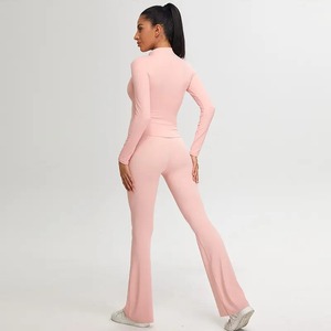 Luxury Yoga Set Premium Quality Fitness Workout Outfit Seamless Stretchable Breathable Gym Activewear for <b>Women</b> - Product Image 4