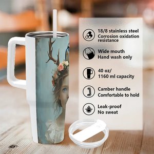 Custom <b>Insulated</b> Tumbler 40oz Personalized Gift for Retirement Party Favors Stainless Steel <b>Mug</b> with Handle - Product Image 5