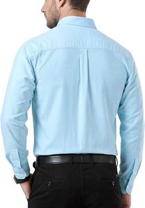 Camisa Oxford de Algodón Titan para Hombre, 100% Algodón, Manga Larga, Camisa de Vestir para Hombre, con Botones, Informal, para Trabajo, con Bolsillo - Product Image 2