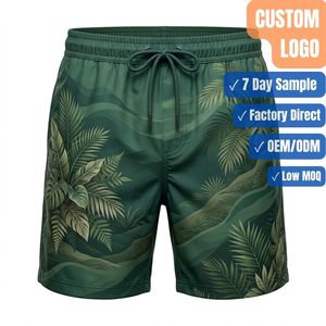 <b>Men's</b> Floral Print Board Shorts Quick Dry 4-Way Stretch Drawstring Waist Casual Swim <b>Trunks</b> Heat-Transfer Printed Polyester - Product Image 1