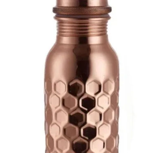 Botella de Agua de Cobre, Botella para Beber con Boca Ancha, Botellas de Agua 100% de Cobre para Exteriores, Botella de Agua para Niños, para Acampar - Product Image 1