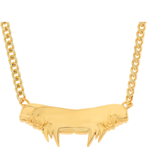 Colgante de Plata de Ley 925 con Colmillo de Vampiro y Detalle de Engaste de Moissanita para Hombre, Collar de Estilo Hip Hop - Product Image 4