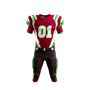 Tenues de football américain personnalisées, respirantes, 100% polyester, imprimées par sublimation, vêtements d'équipe, uniforme de football américain - Product Image 2