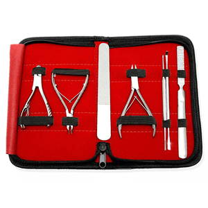 New Trendy <b>Nail</b> Nippers Podiatry Tools 7 Pieces <b>Set</b> <b>Nail</b> Nippers Foot Care Including Leather Case Podiatry Instruments <b>Sets</b> - Product Image 1