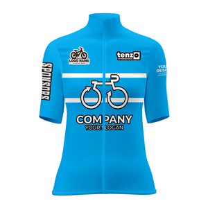 Maillot de Ciclismo para Mujer, Manga Corta, Cierre Completo, Poliéster y Elastano, Impermeable, Cortavientos, Impresión por Sublimación, Fabricante OEM ODM - Product Image 5