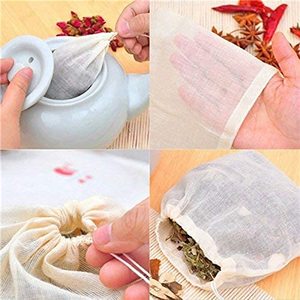 Disposable Non-woven Mini <b>Tea</b> Strainers 100pcs with Drawstring for Loose Leaf <b>Tea</b> <b>Infusers</b> Modern Style - Product Image 4