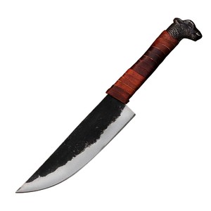Couteau de chasse Viking fait main en acier à haute teneur en carbone, lame de 4 mm, avec étui en cuir, style médiéval, pour le camping, support OEM/ODM - Vente chaude - Product Image 1