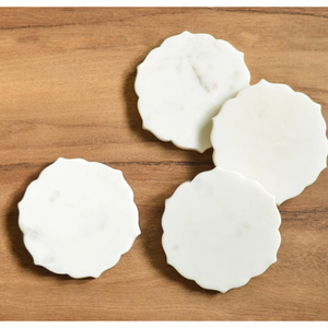 Ensemble de sous-verres carrés modernes en marbre, écologiques, durables, lavables, en pierre naturelle, pour la maison - Product Image 1