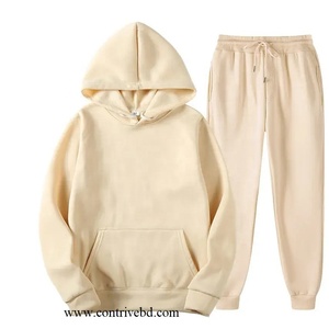 ชุดฮู้ดดี้และกางเกงจ็อกเกอร์ปักโลโก้ตามสั่ง ผ้าฝ้ายฟลีซ 100% ป้องกันรอยยับ ระบายอากาศได้ดี ชุดกีฬาผู้ชาย 2 ชิ้น - Product Image 3