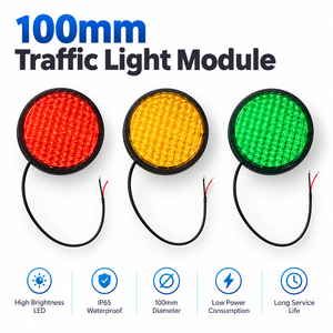 Módulo de Luz de Advertencia de Tráfico Intermitente Amarilla de Alta Luminosidad de 100 mm - Product Image 1
