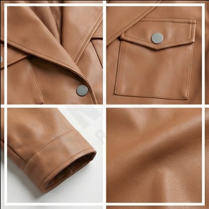 Chaqueta de cuero de calidad superior para mujer, chaqueta de cuero de oveja, ropa de invierno para mujer, chaqueta de cuero personalizada para mujer - Product Image 4